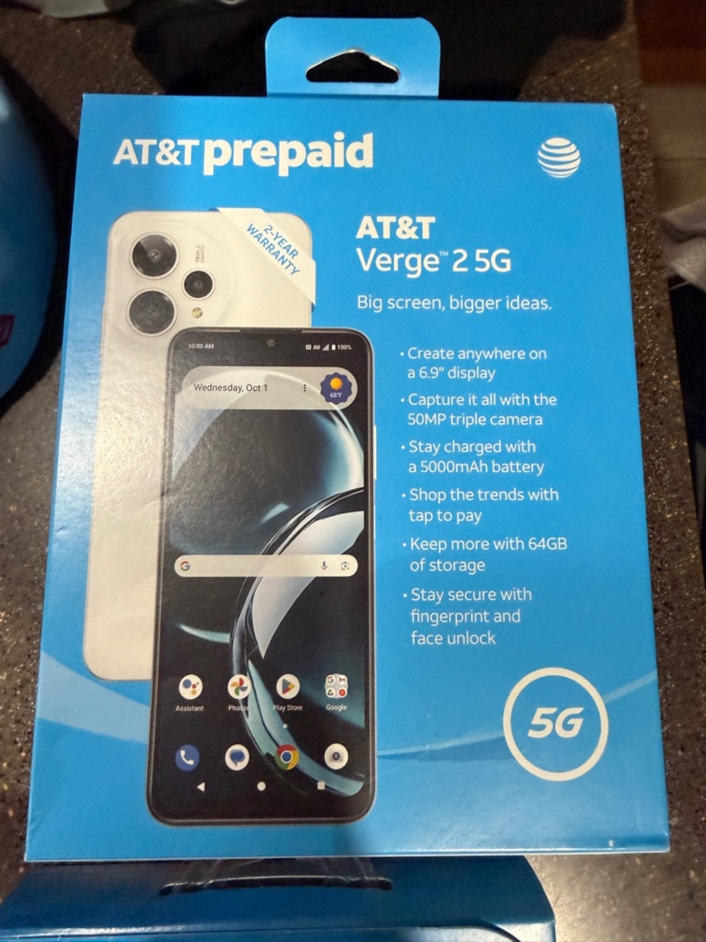 Verge 2 5G Prepaid Smartphone - White